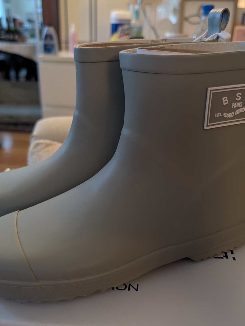 Bensimon Women's Low Rain Boots in Dolphin Gray